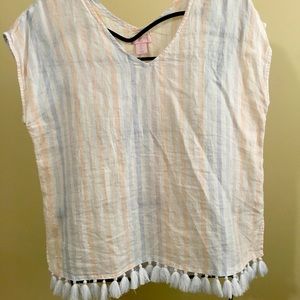 St. Tropaz linen blouse